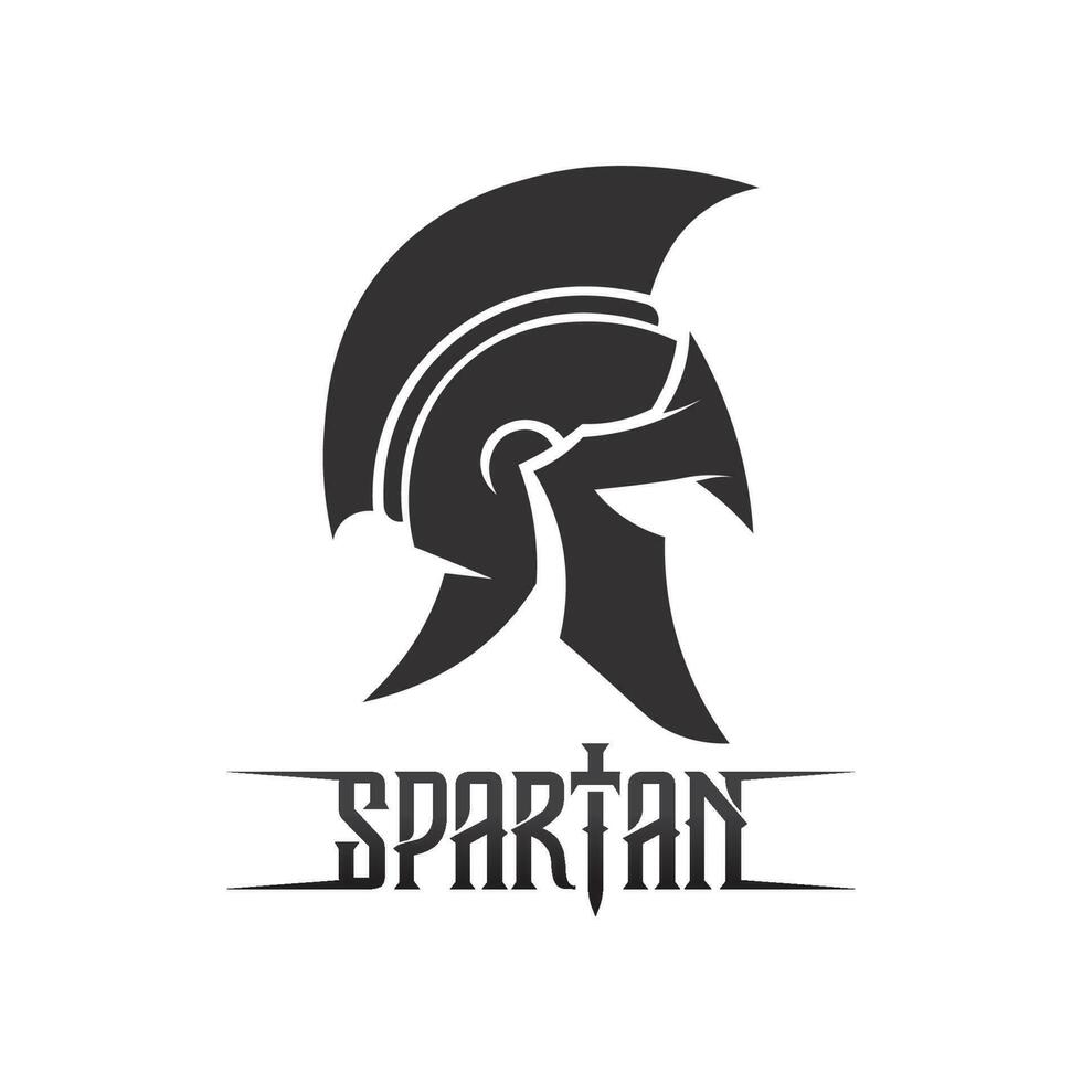 spartansk och gladiator hjälm logotyp ikon mönster vektor