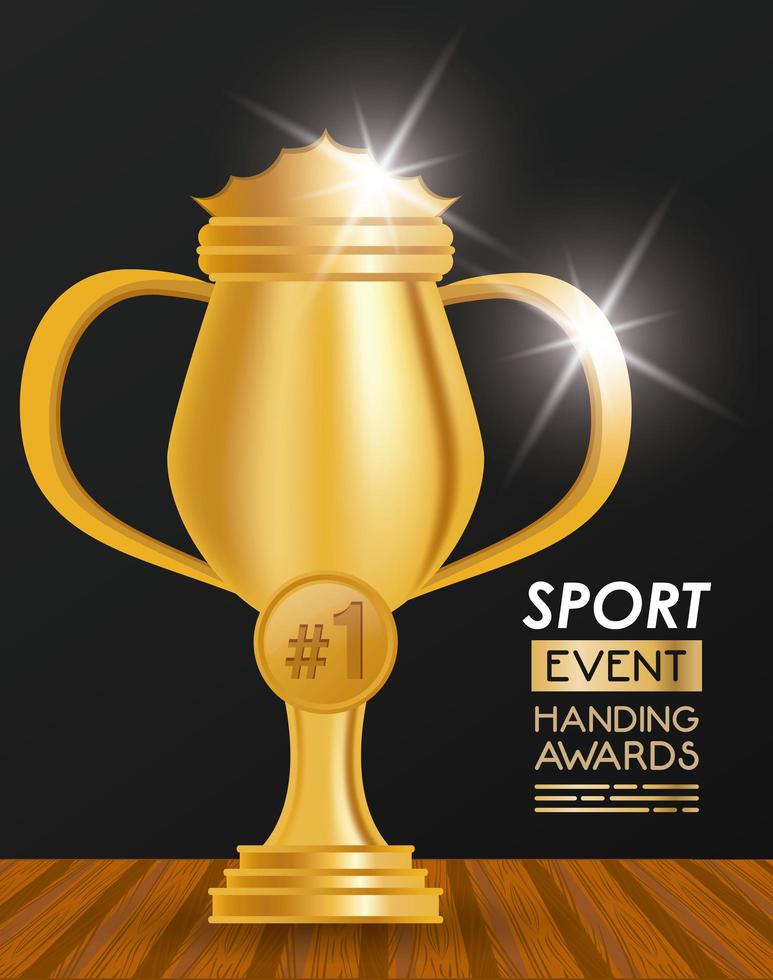 Poster für den Sportereignis-Trophäenpreis vektor