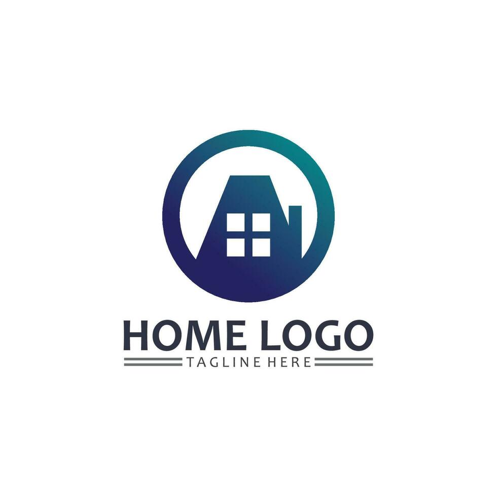 Hem och hus logotyp design vetor, logotyp , arkitektur och byggnad, design fast egendom , stanna kvar på Hem egendom företag logotyp, konstruktion grafisk, ikon Hem logotyp vektor