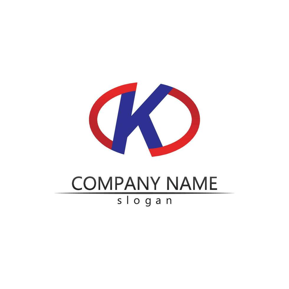 k Logo Design k Brief Schriftart Konzept Business Logo Vektor und Design erste Firma