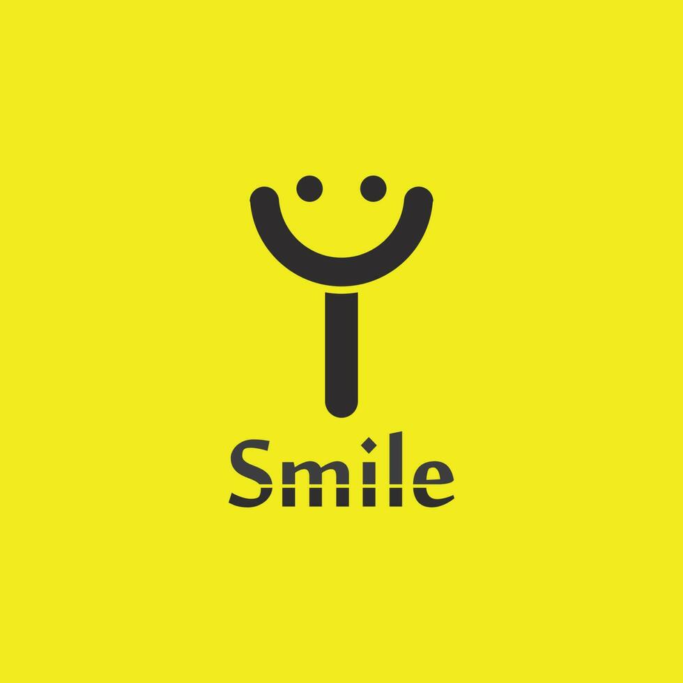leende ikon, leende, logo vektor design glad uttryckssymbol företag, rolig design och vektor emoji lycka