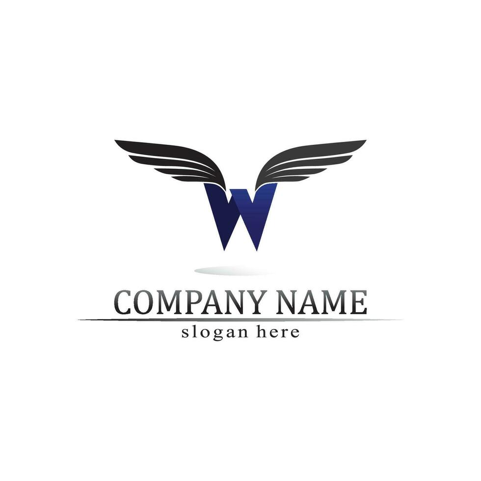 Flügel Logo Geschäft und Design Tier Flügel Vektor schnell Vogel Symbol Symbol fliegen