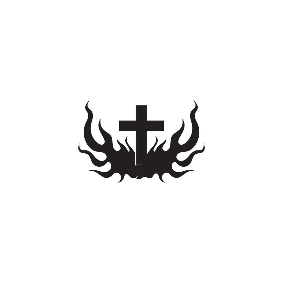 Kreuz und Christus Logo und Vektor