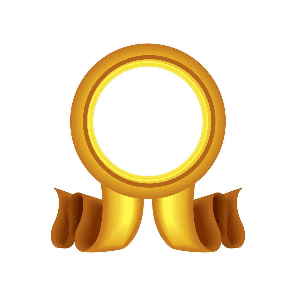 golden Preis- vergeben Symbol Weiß Hintergrund vektor