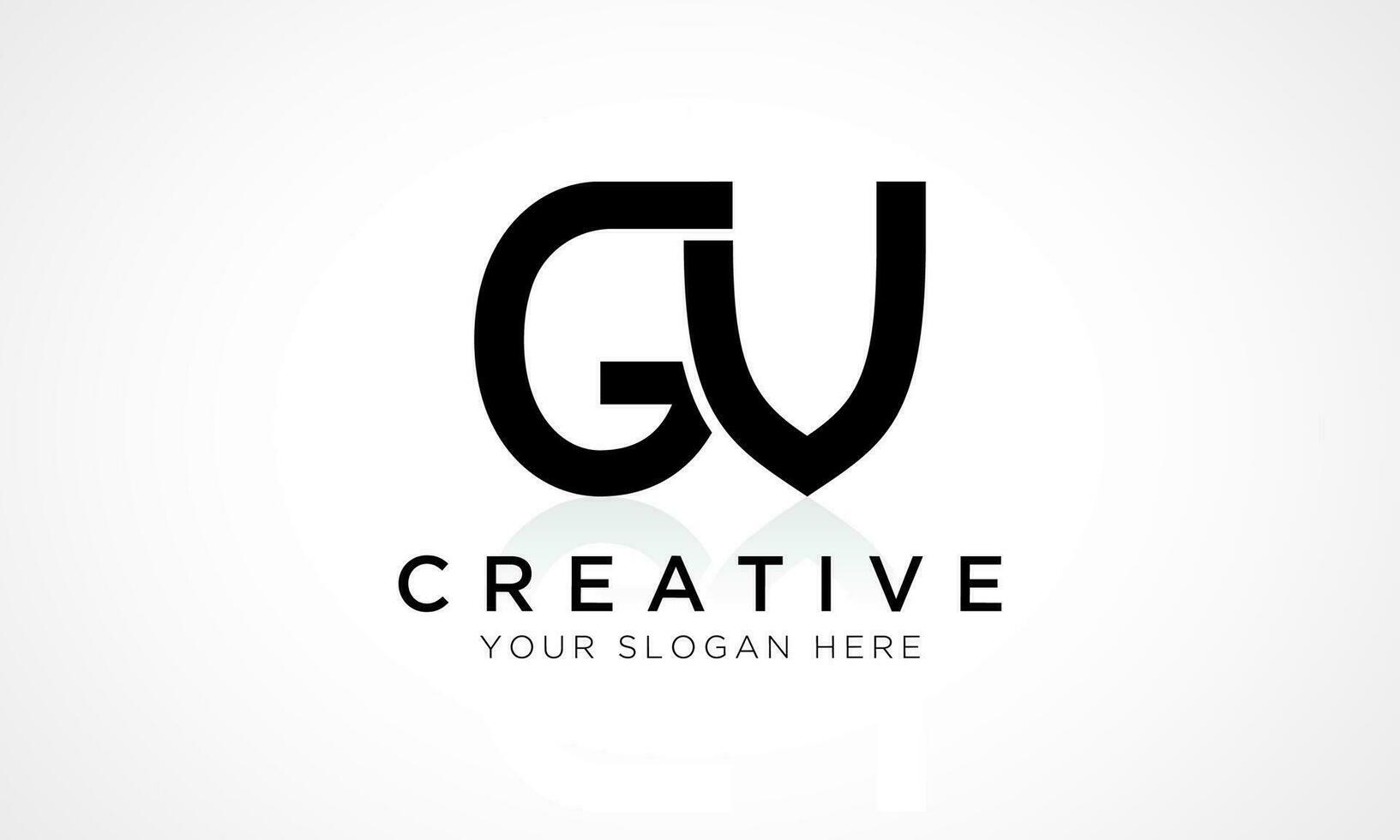 gv Brief Logo Design Vektor Vorlage. Alphabet Initiale Brief gv Logo Design mit glänzend Betrachtung Geschäft Illustration.