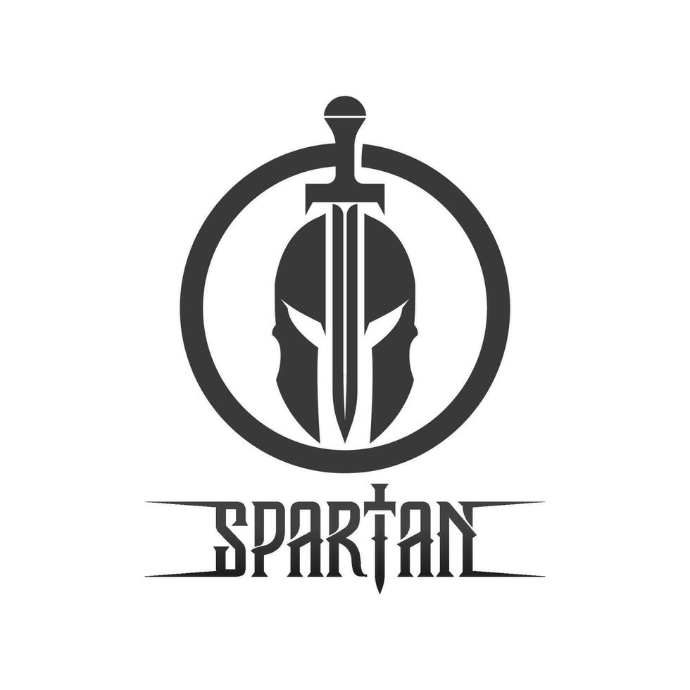 spartansk och gladiator hjälm logotyp ikon mönster vektor