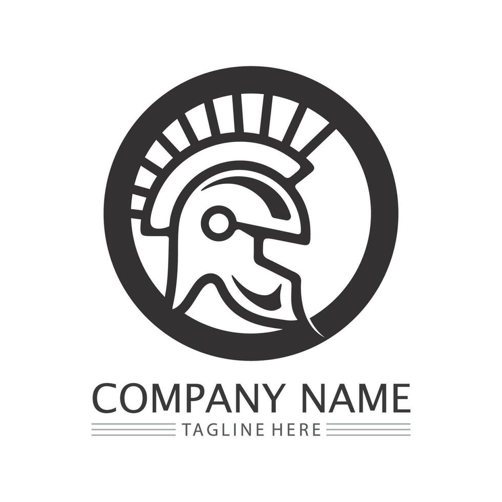 Spartanisches Logo-Symbol entwirft Vektor