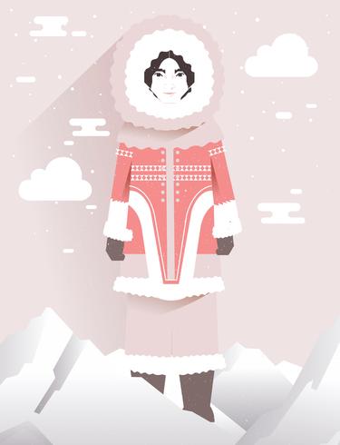 Urbefolkning Eskimo Vector