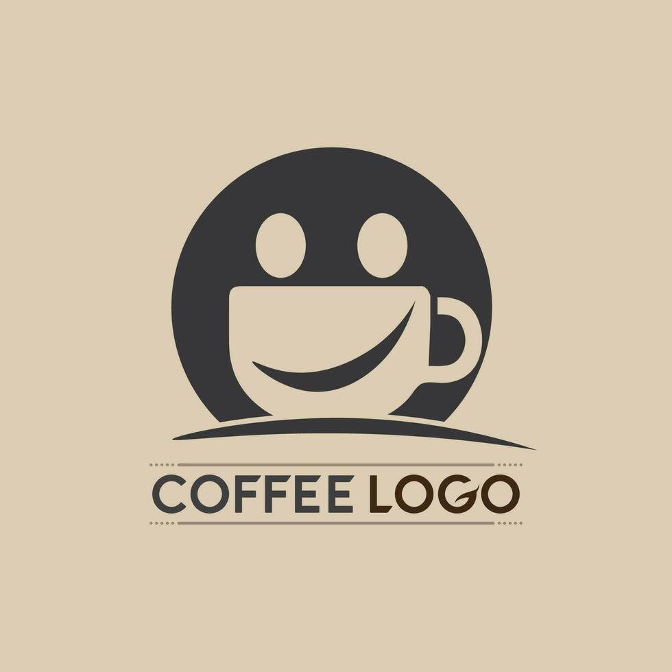 Kaffeetasse-Logo-Vorlage vektor