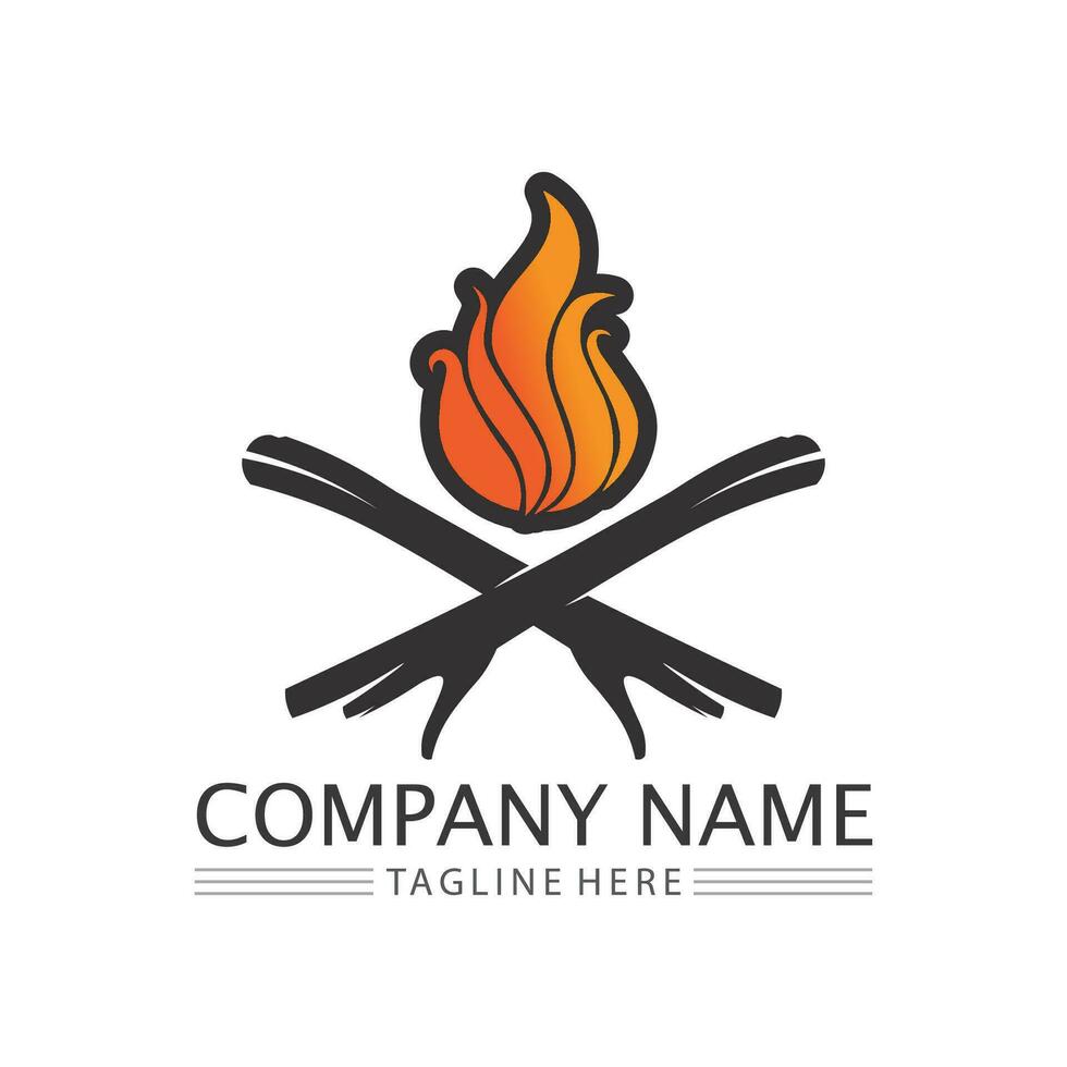 Feuerflamme Logo Symbol Vektor Design-Vorlage