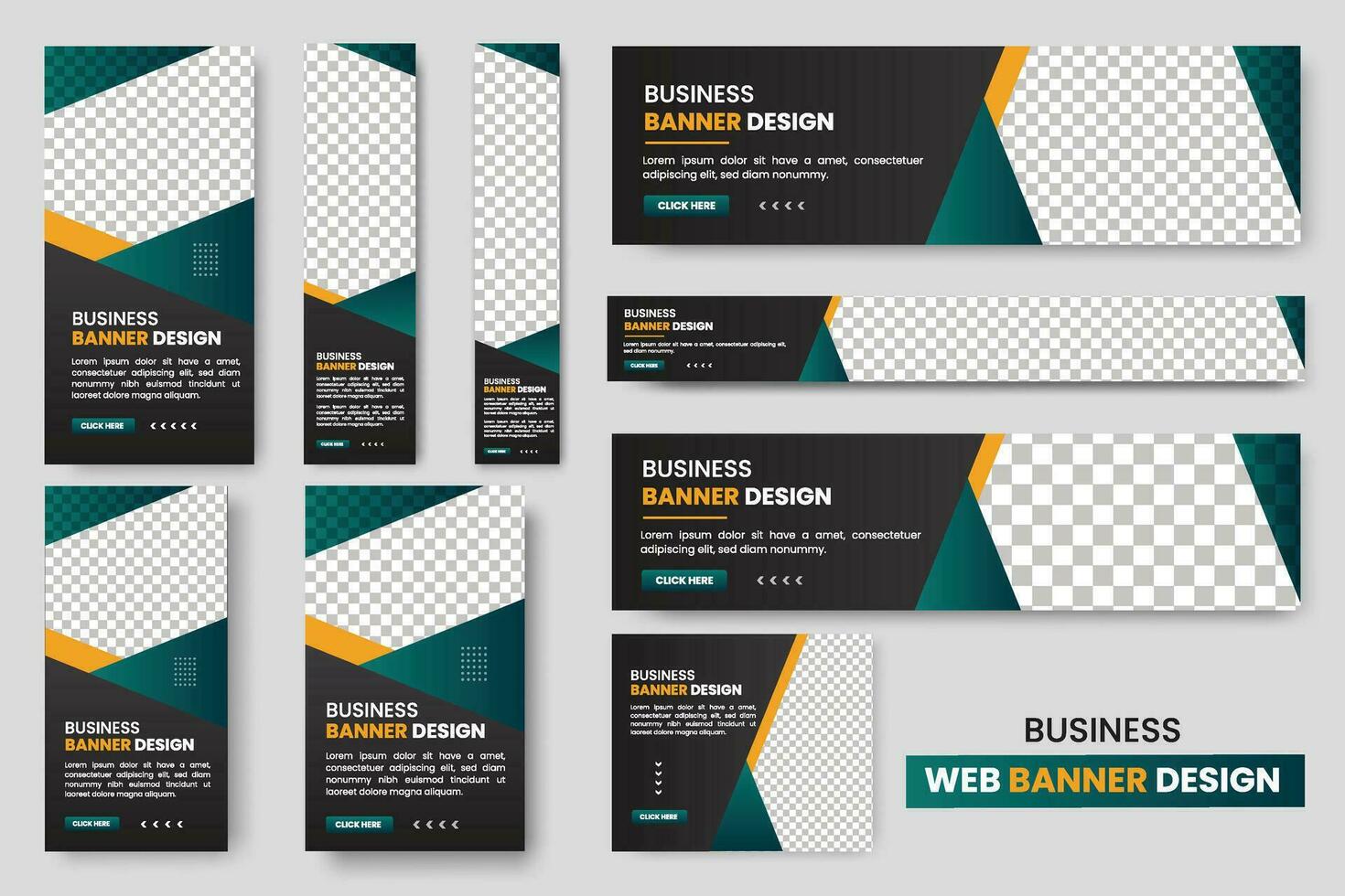 abstrakt baner design webb baner mall uppsättning, horisontell rubrik webb baner, omslag rubrik bakgrund för hemsida design, social media omslag annonser baner, flygblad design mall vektor