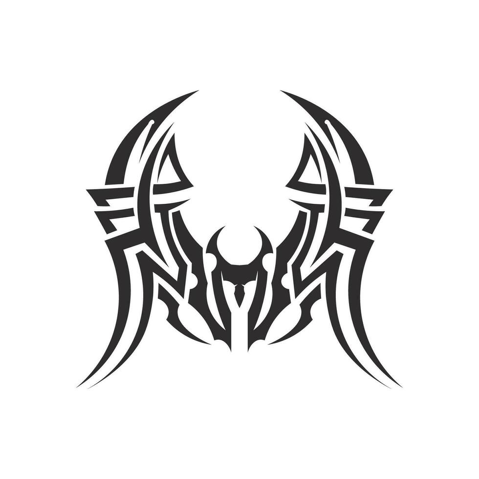 schwarze Tribal-Vektor-Logo-Design-Ikone und Zeichen tribal vektor