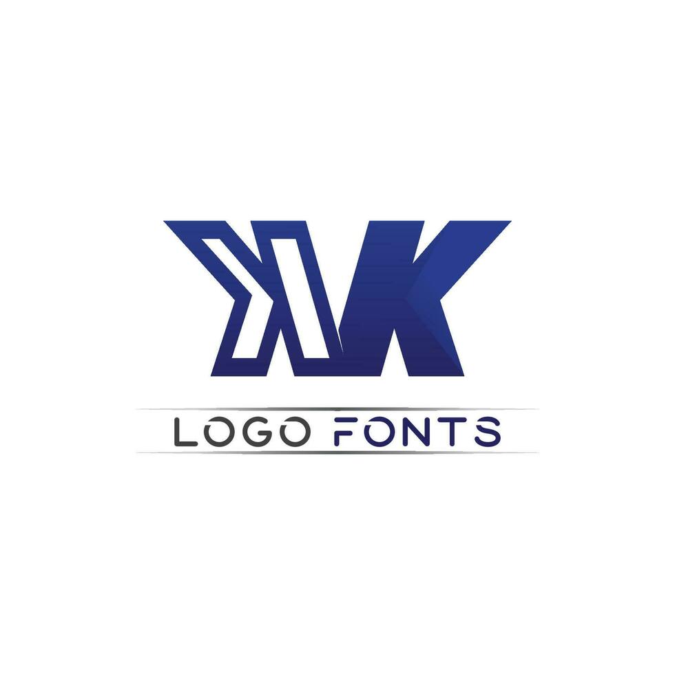 k Logo Design k Brief Schriftart Konzept Business Logo Vektor und Design erste Firma