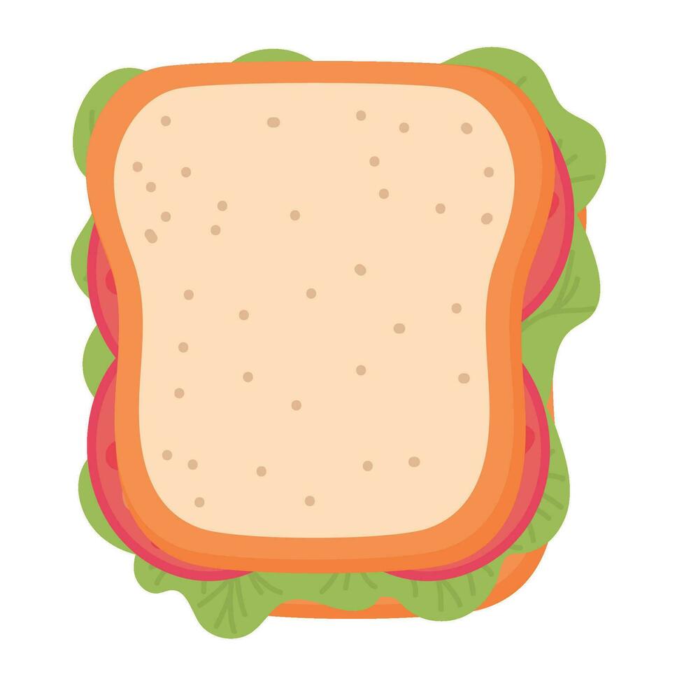 stor smörgås design över vit vektor