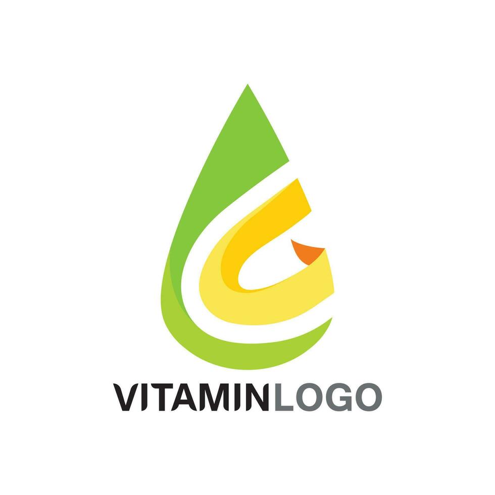 Vitamin C Logo Vektor Design Vektor Icon Gesundheit Ernährung