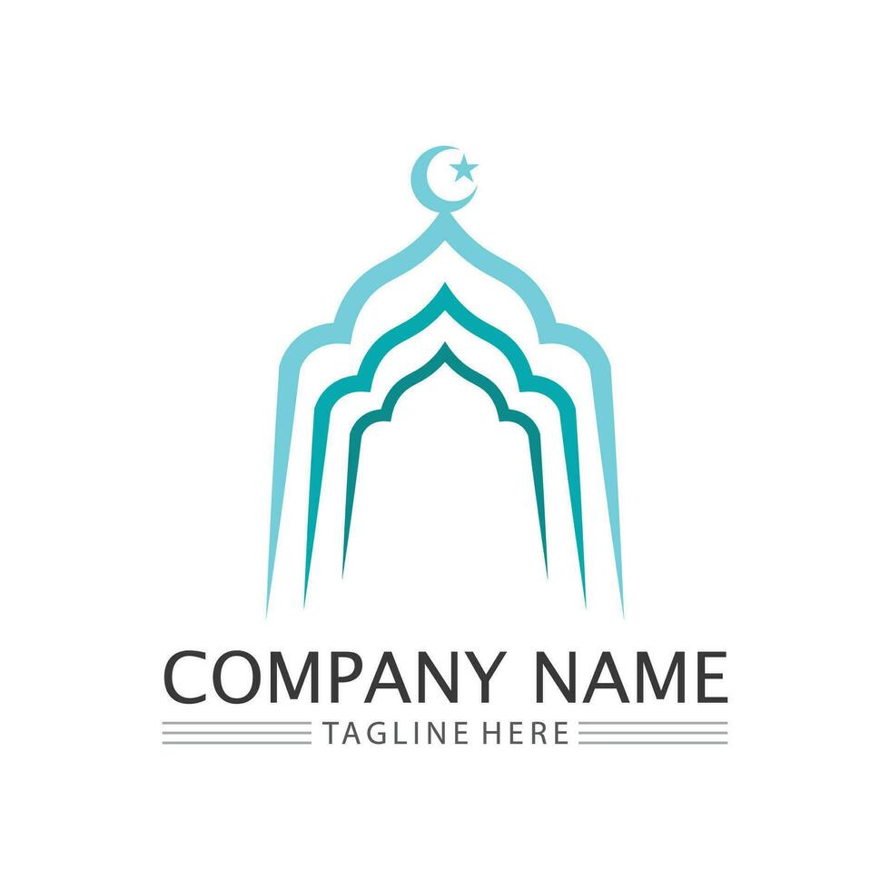 islamisch Symbol und Ramadhan Logo Design Vektor Grafik Zeichen