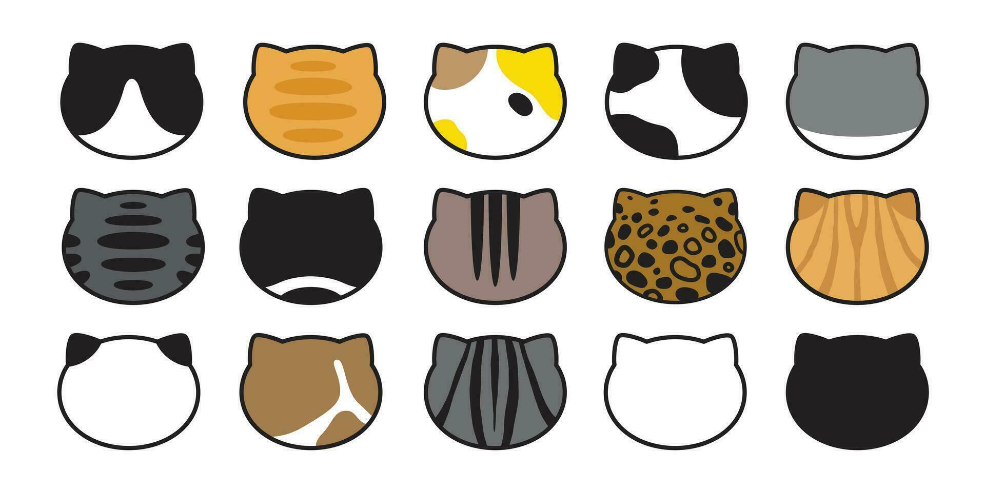katt ras vektor huvud kattunge kalikå ikon logotyp Tass karaktär tecknad serie illustration klotter symbol grafisk