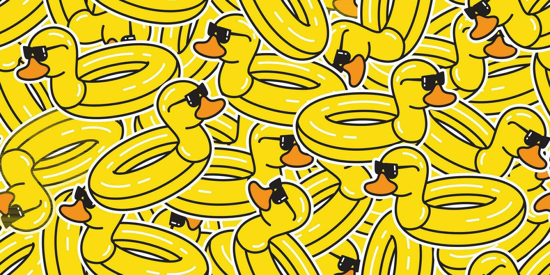 Anka sömlös mönster vektor sudd ducky isolerat tecknad serie illustration fågel bad dusch upprepa tapet bricka bakgrund gåva slå in papper gul