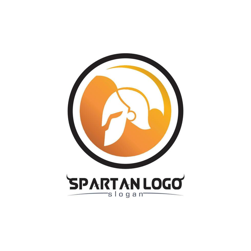 spartansk logotyp svart glaiator och vektor design hjälm och huvud svart