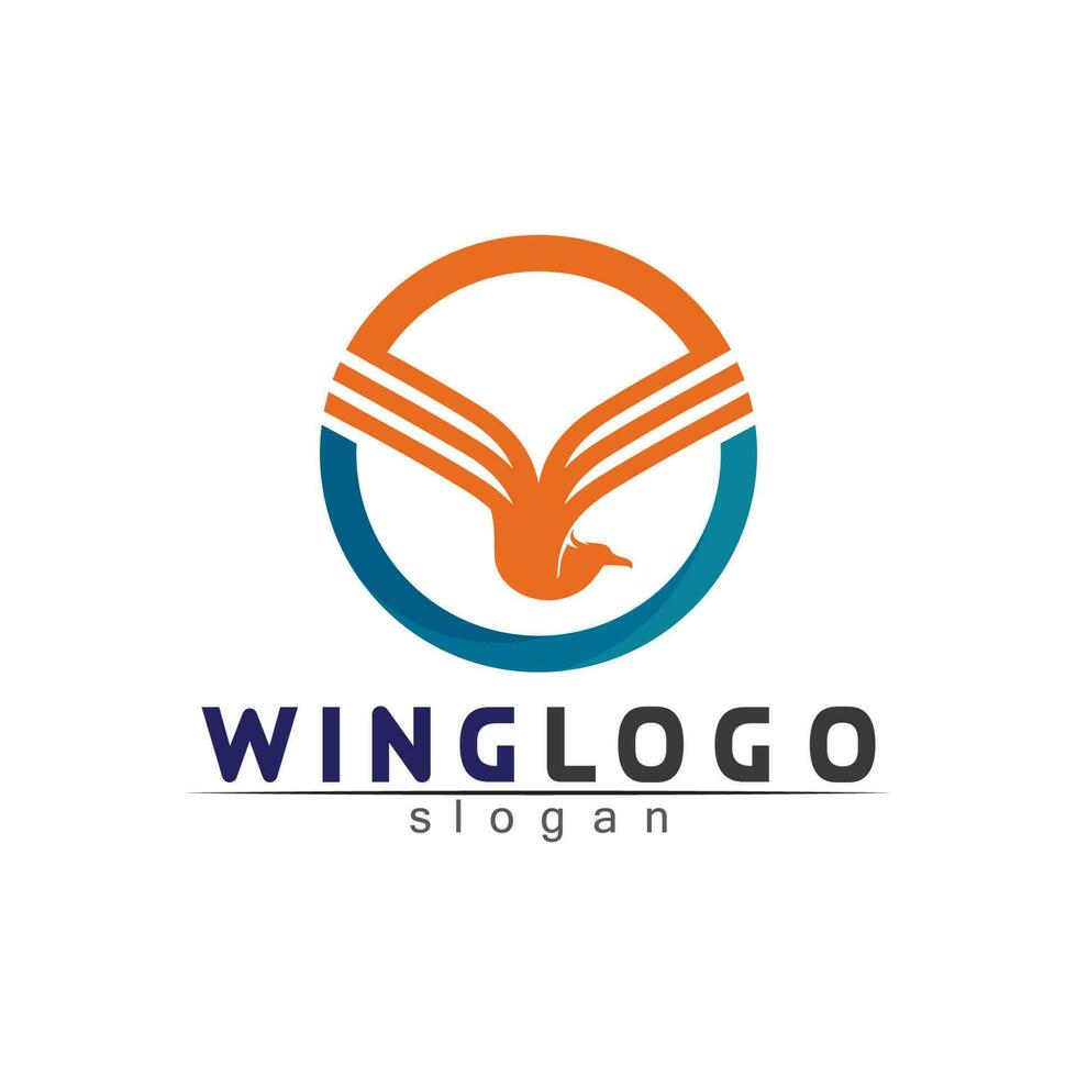 Falcon Wings Logo Vorlage Vektor Icon Logo Design App