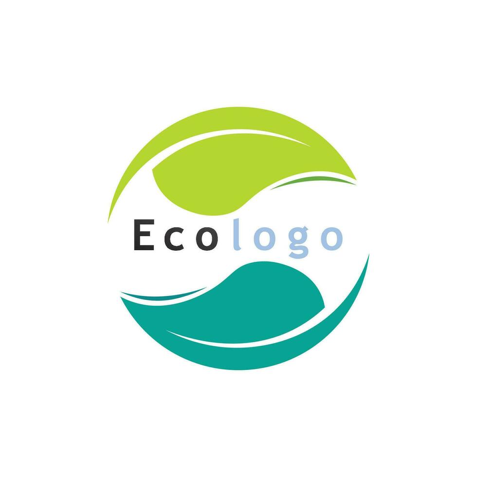 Öko-Energie-Vektorlogo mit Blattsymbol. grüne Farbe mit Blitz- oder Donnergrafik. Natur und Strom erneuerbar. Dieses Logo eignet sich für Technologie, Recycling, Bio. vektor