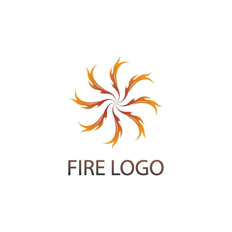 Feuerflamme Naturlogo und Symbolikonenschablonenvektor vektor