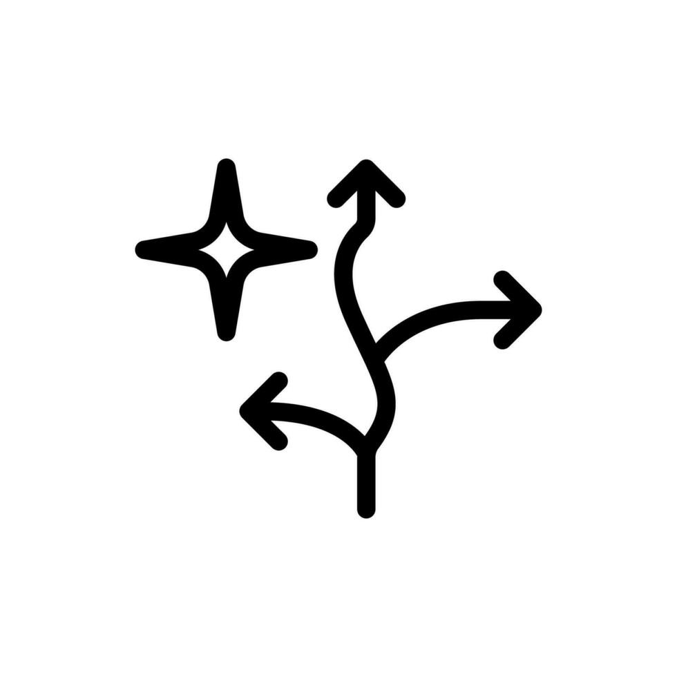Kardinal Richtung Symbol im modisch Linie Stil Design. Vektor Grafik Illustration. Kardinal Richtung Symbol zum Webseite, Logo, App und Schnittstelle Design. schwarz Symbol