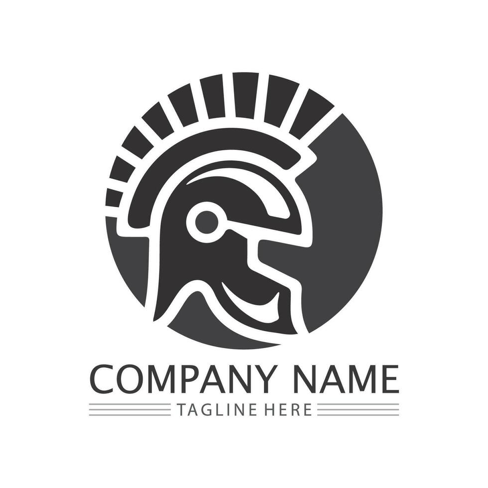 Spartanisches Logo-Symbol entwirft Vektor