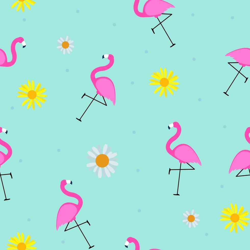 söt sömlös flamingo mönster vektorillustration vektor