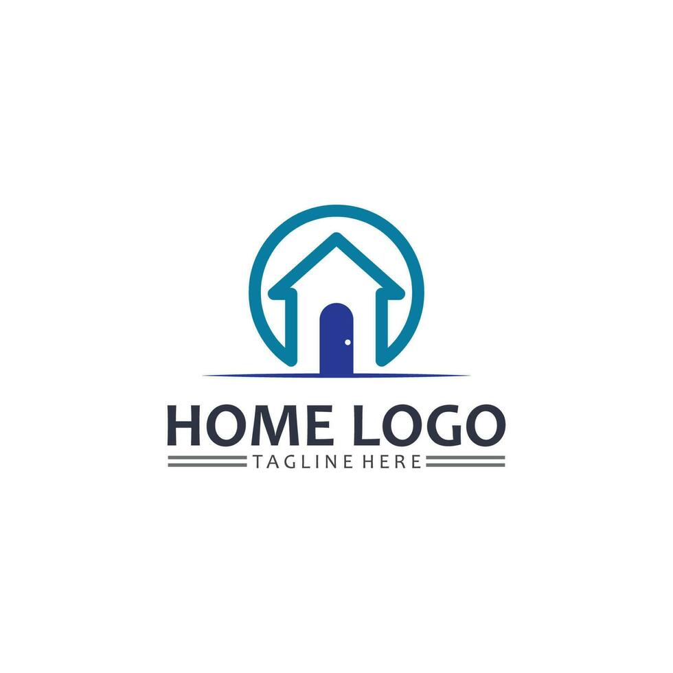 Hem och hus logotyp design vetor, logotyp , arkitektur och byggnad, design fast egendom , stanna kvar på Hem egendom företag logotyp, konstruktion grafisk, ikon Hem logotyp vektor