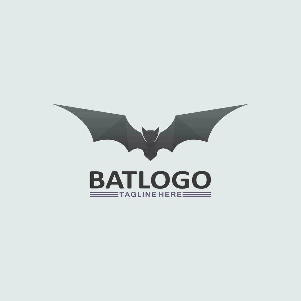 bat logotyp djur och vektor, vingar, svart, halloween, vampyr, gotisk, illustration, design bat ikon vektor