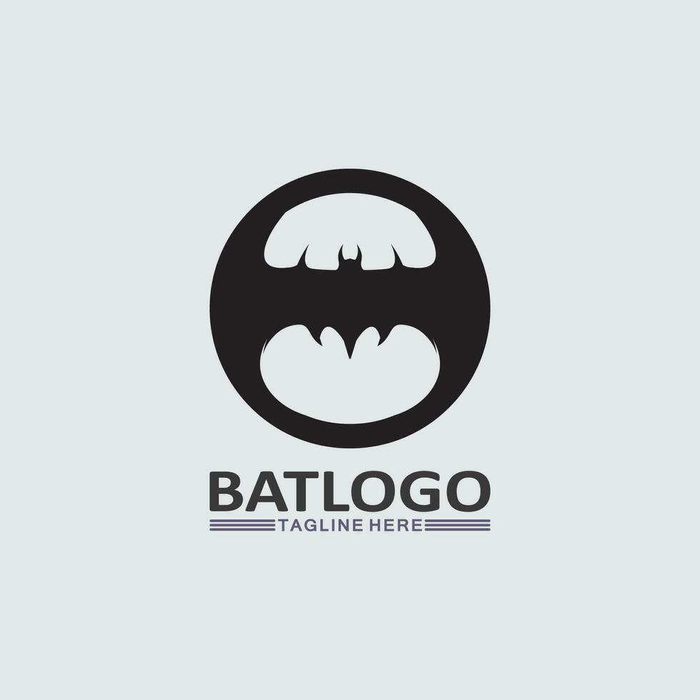 bat logotyp djur och vektor, vingar, svart, halloween, vampyr, gotisk, illustration, design bat ikon vektor