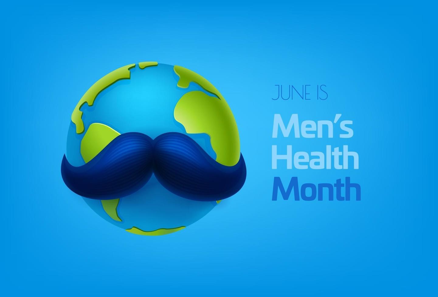 Juni ist der Weltmonat für Männergesundheit vektor
