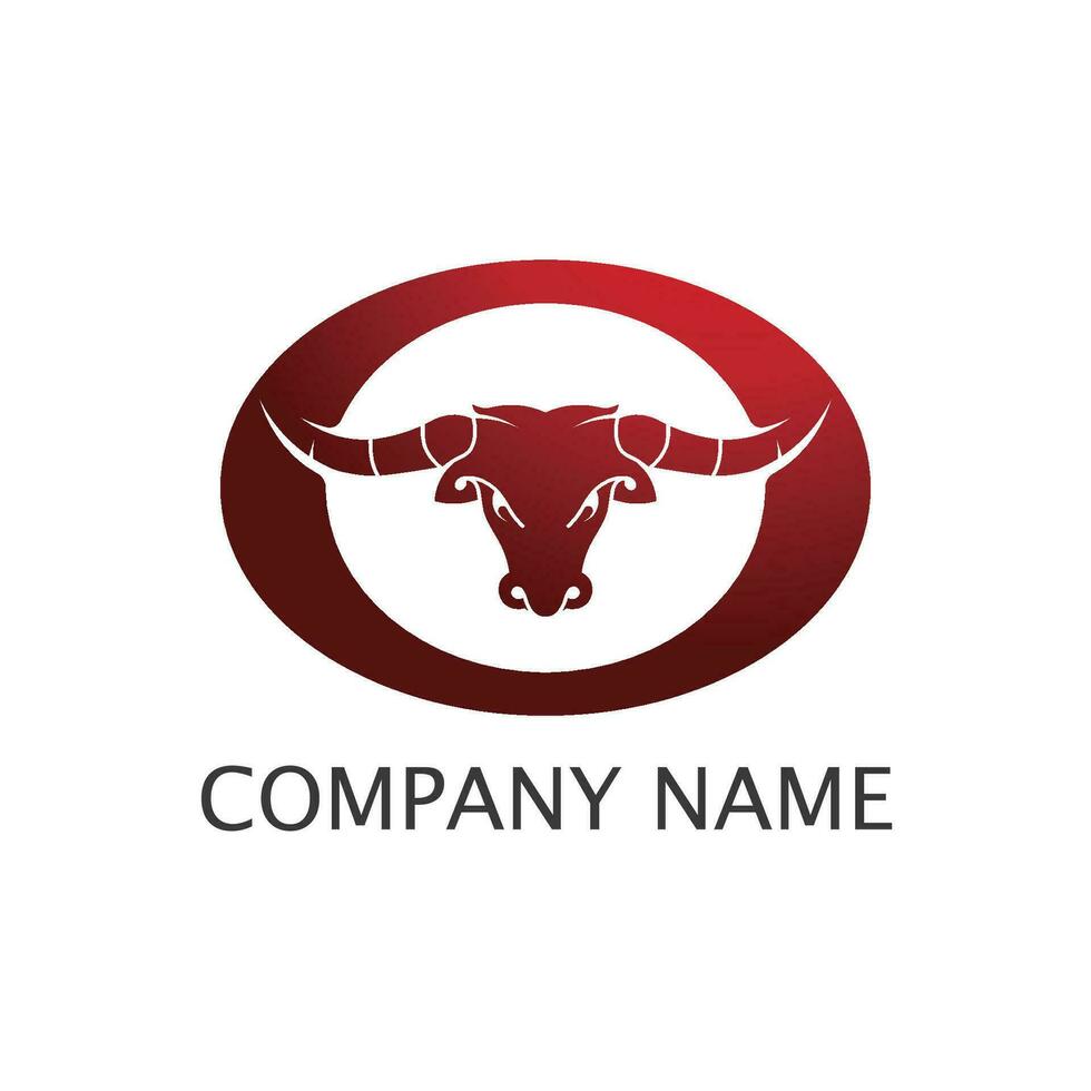 Bull Horn Logo und Symbol Vorlage Symbole App vektor