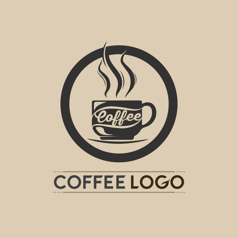 Kaffeetasse-Logo-Vorlage vektor