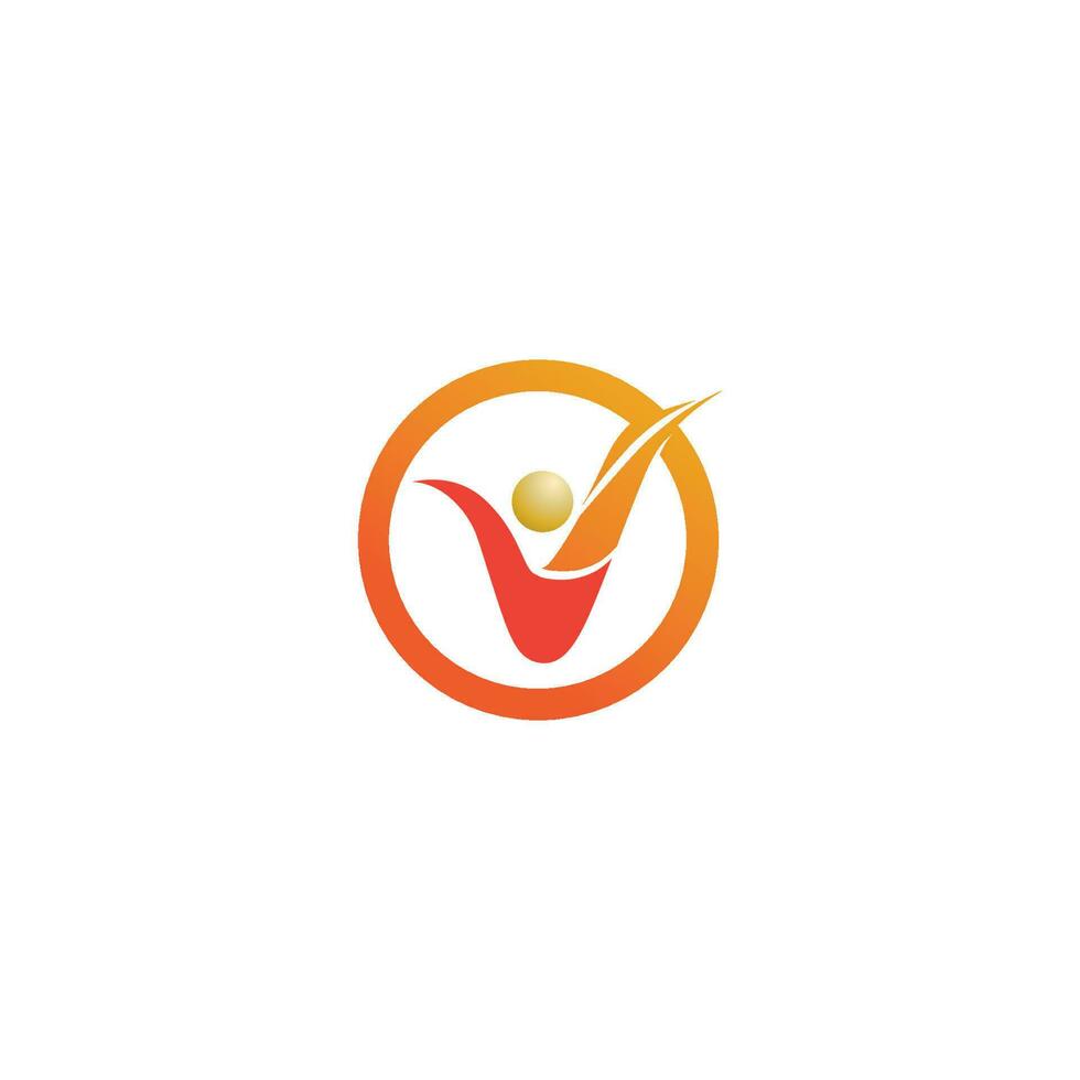 Menschen kümmern sich um Erfolg Gesundheit Leben Logo Vorlage Symbole und Community-Gruppe vektor