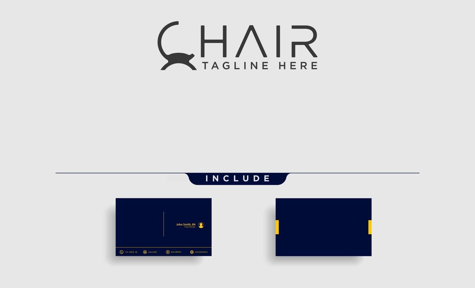 stol logo design vektor ikon illustration ikon element isolerad