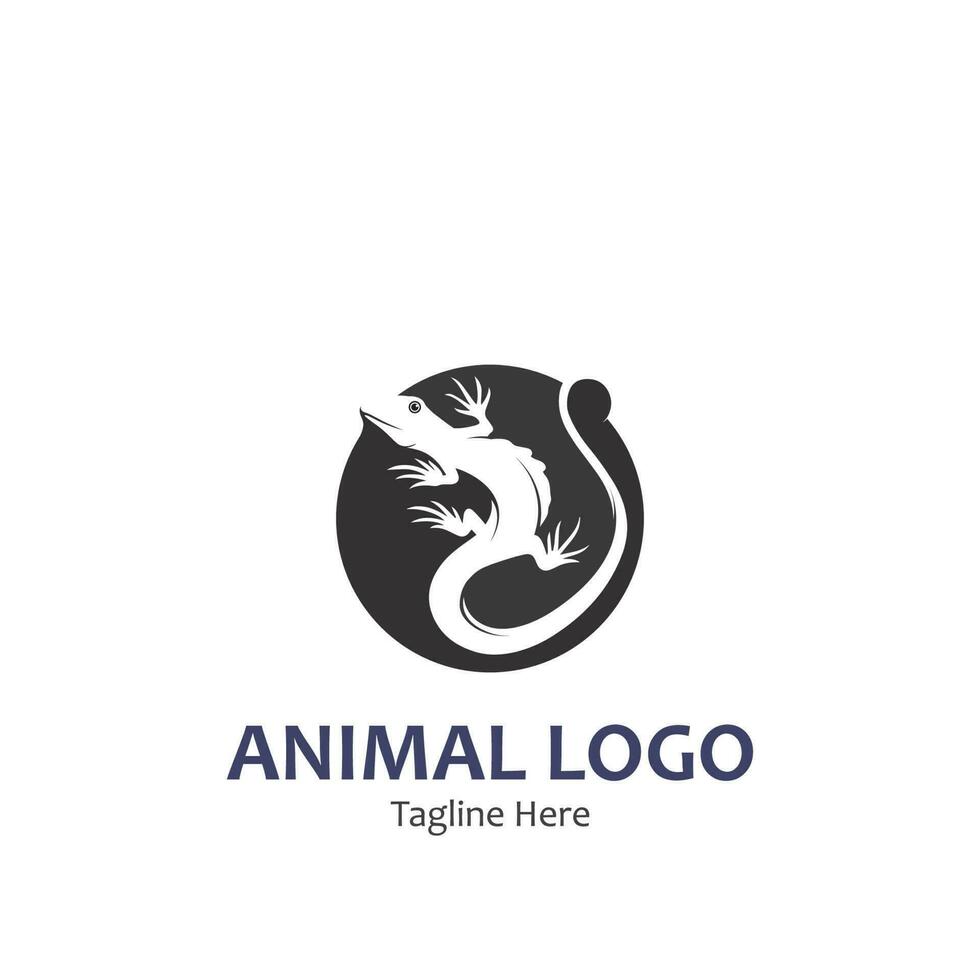 djur vektor ödla salamander gecko krokodil och reptiler design logotyp