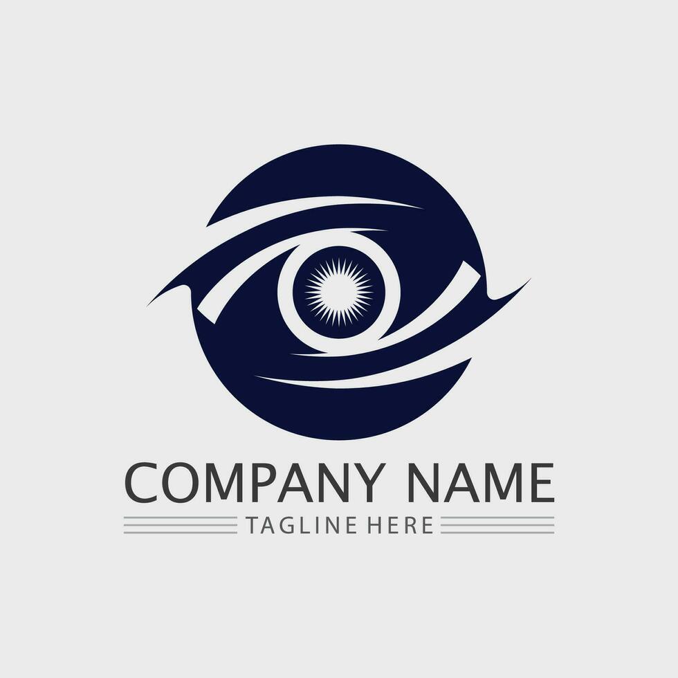 öga och syn design vård vektor logotyp ikon