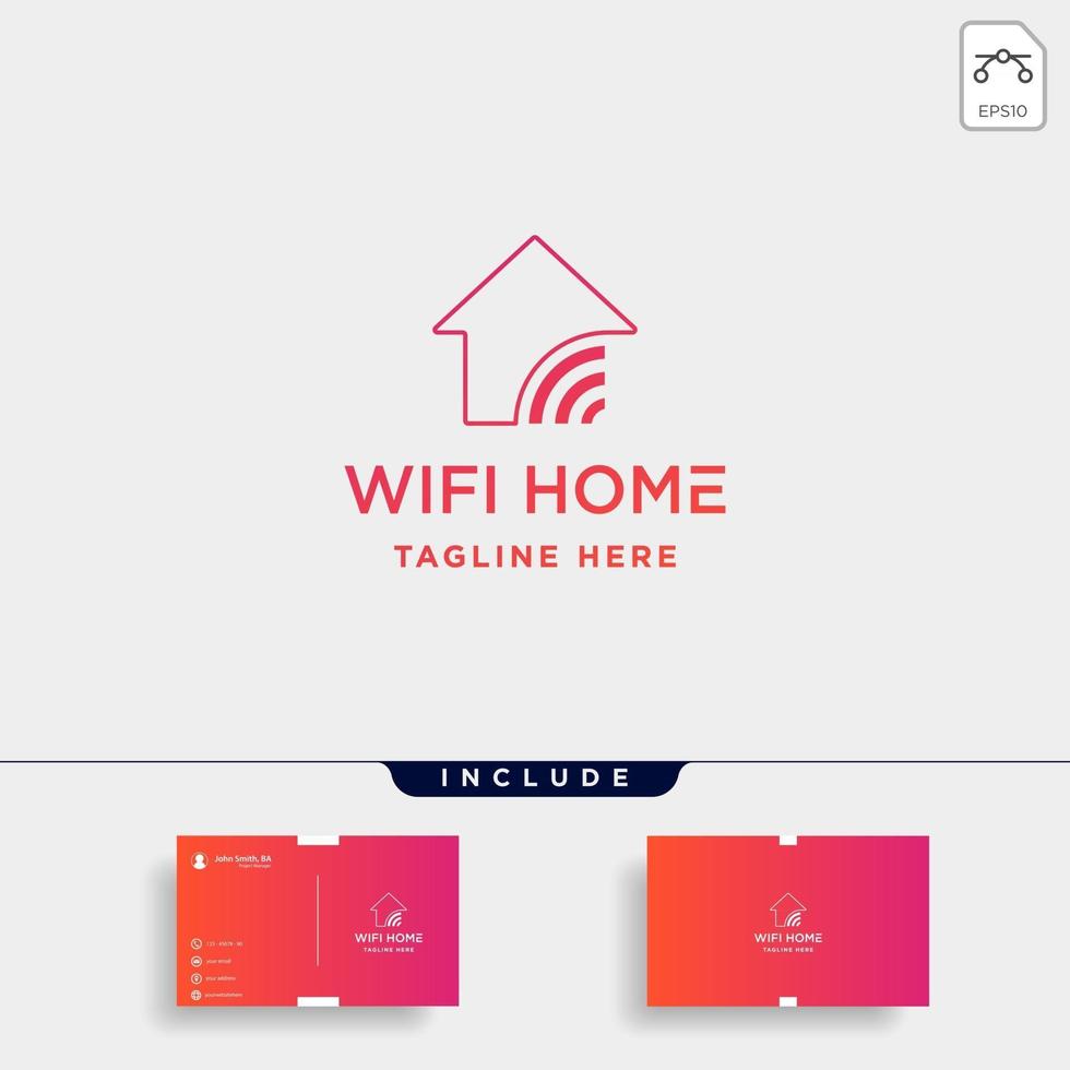 hem internet logotyp design vektor wifi hus ikon siymbol tecken