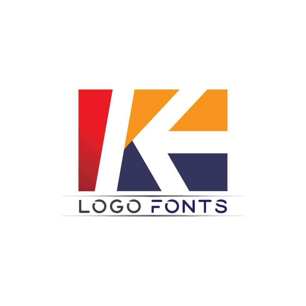 k Logo Design k Brief Schriftart Konzept Business Logo Vektor und Design erste Firma