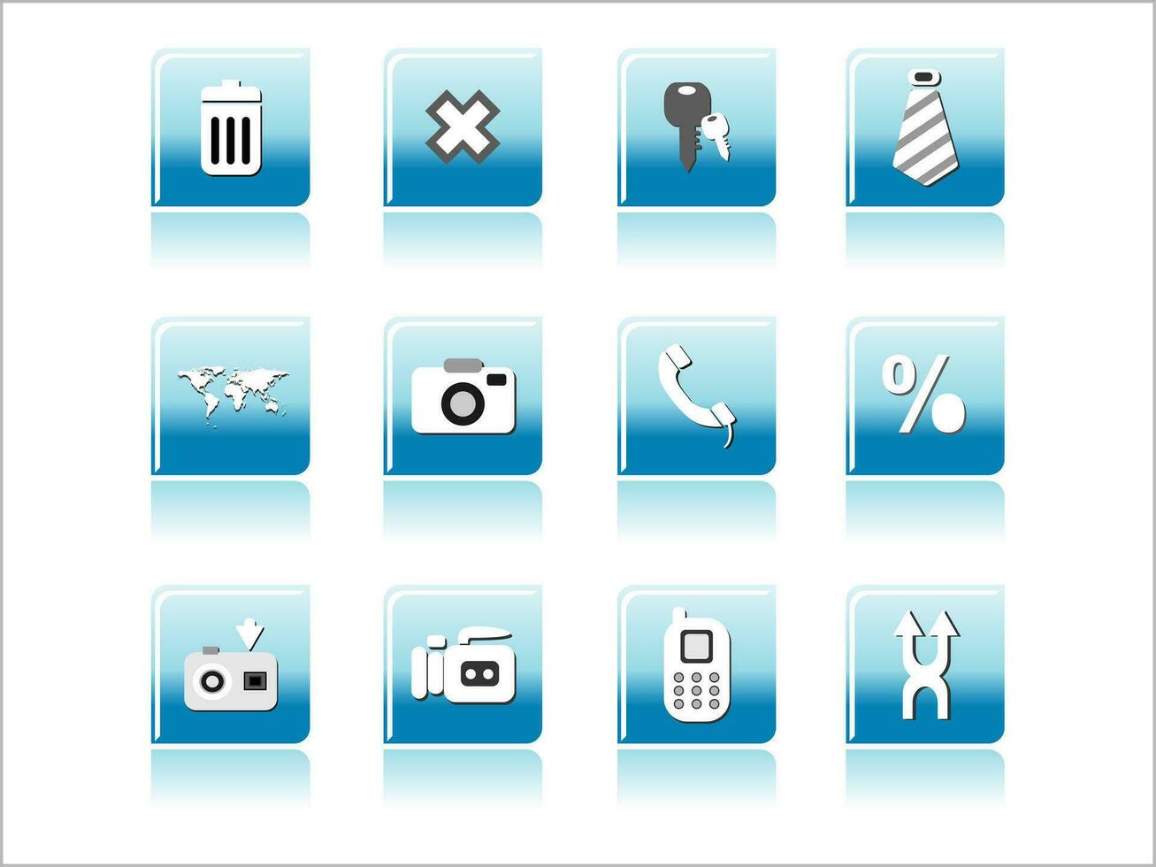 webb post ikoner uppsättning för webbplatser, webb applikationer. e-post tillämpningar eller server ikoner. vektor