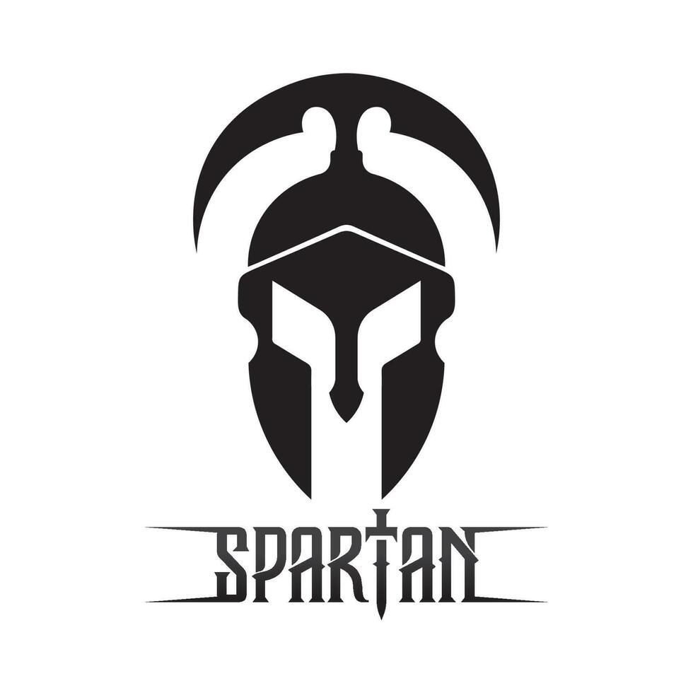 spartansk och gladiator hjälm logotyp ikon mönster vektor