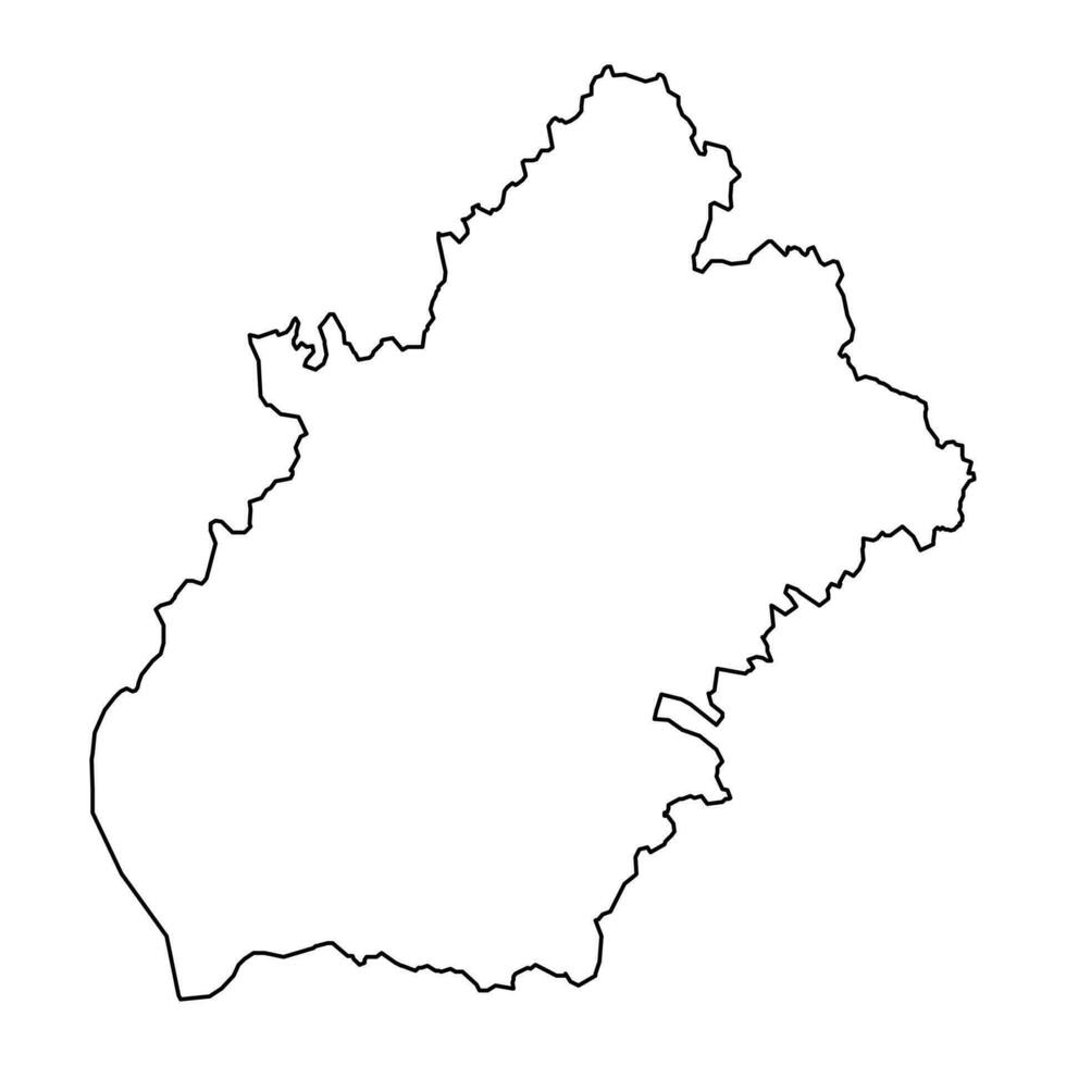 Bezirk Longford Karte, administrative Landkreise von Irland. Vektor Illustration.