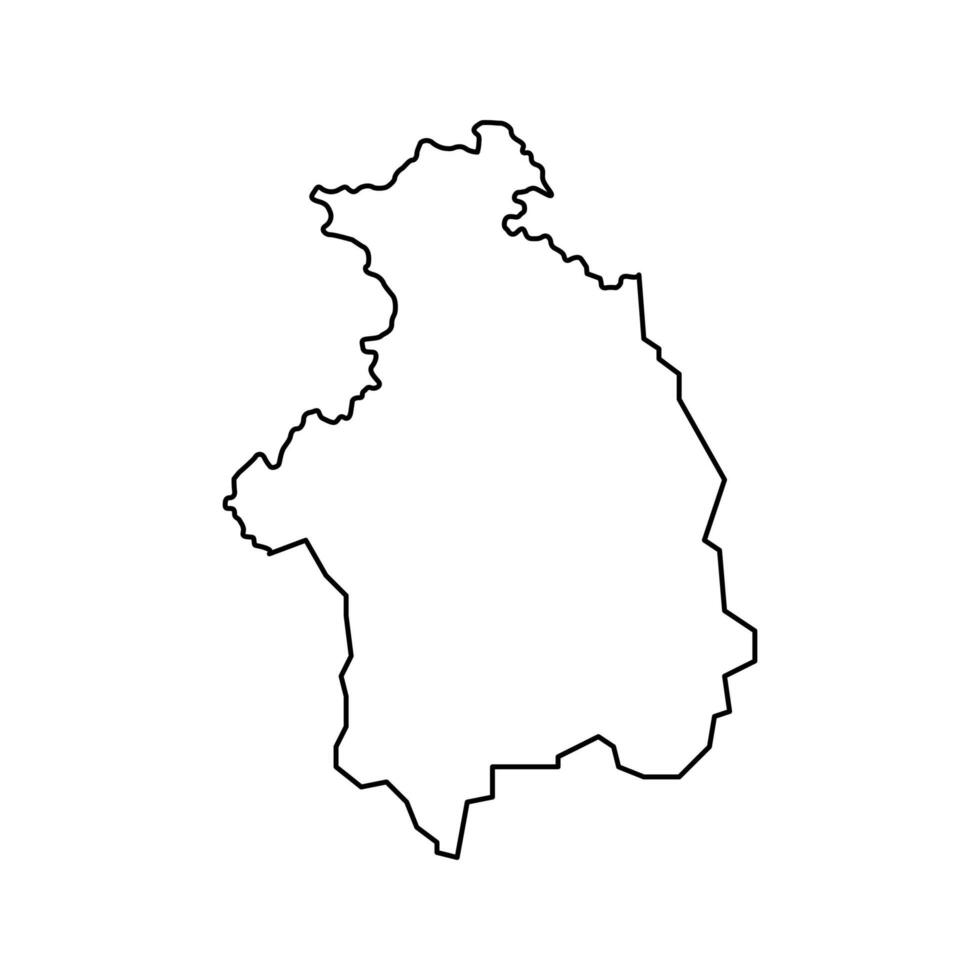 mitrovica distrikt Karta, distrikt av kosovo. vektor illustration.