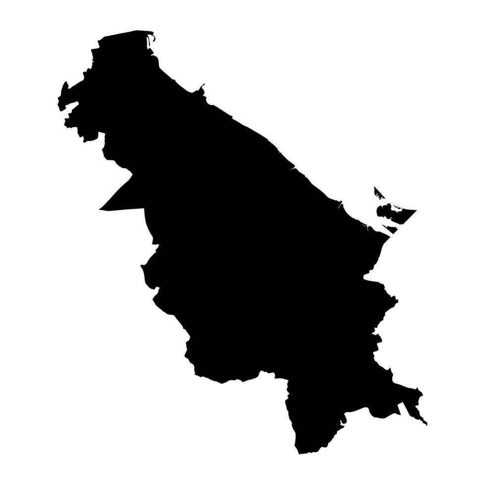 distrikt av delyn Karta, distrikt av Wales. vektor illustration.