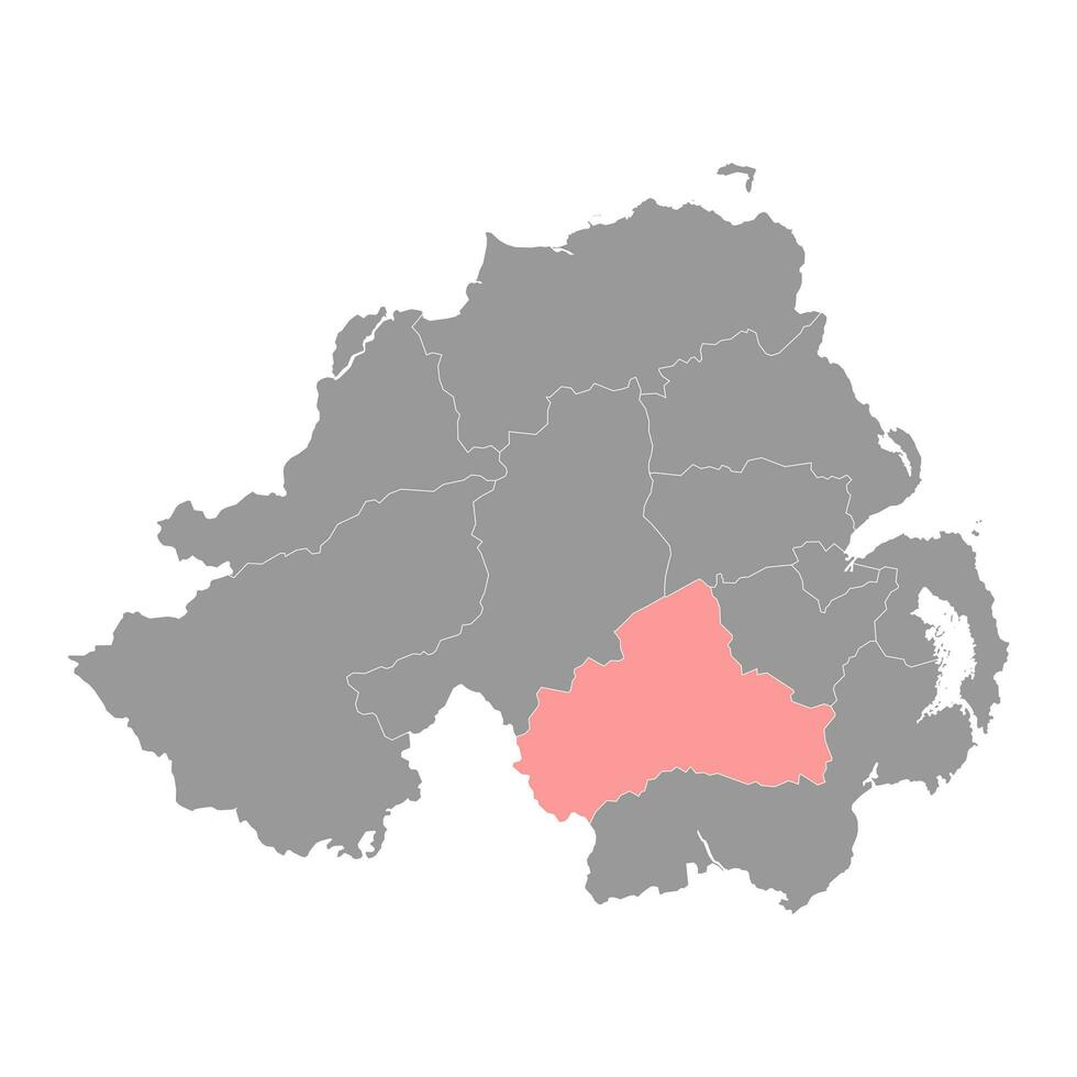 armagh stad, banbridge och craigavon Karta, administrativ distrikt av nordlig irland. vektor illustration.