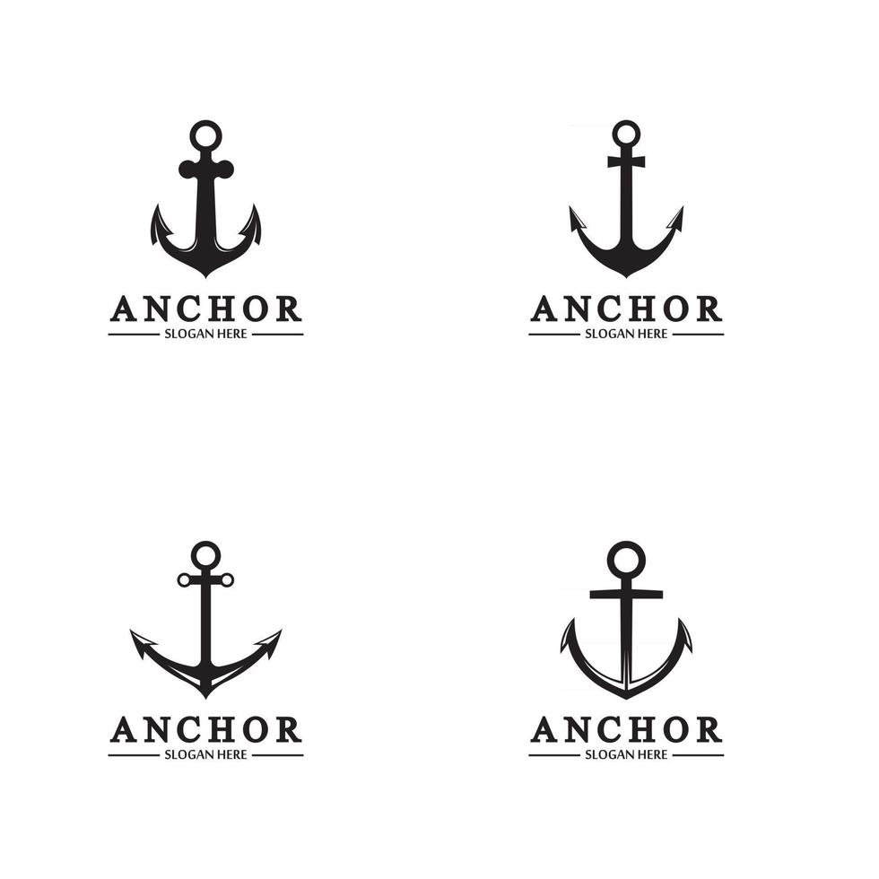 Anker Logo und Symbol Vorlage Symbole App Vektorbild vektor