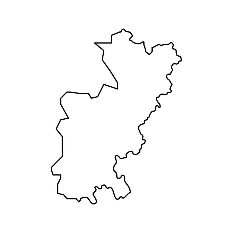 gjilan Kreis Karte, Bezirke von Kosovo. Vektor Illustration.