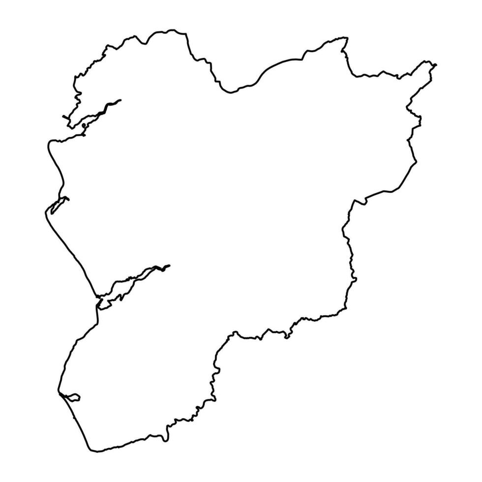 meirionnydd Karta, distrikt av Wales. vektor illustration.